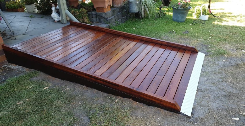 wooden external access ramp