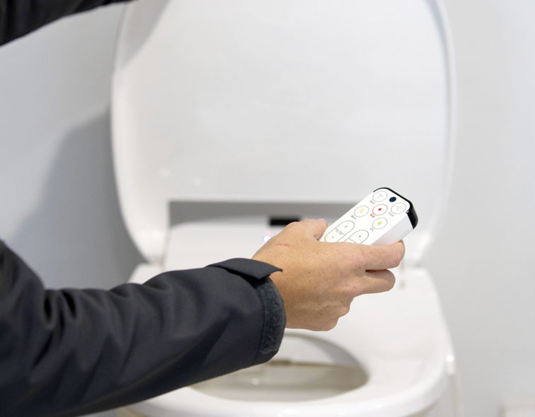 bidet with controls